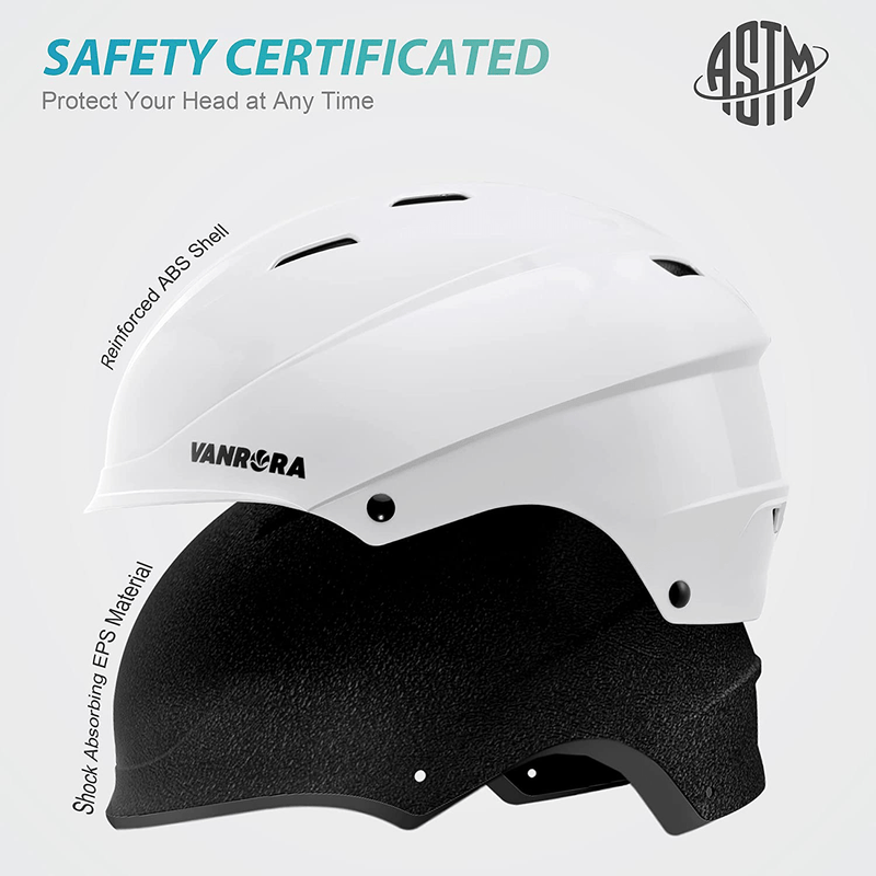VANRORA Ski Helmet, Snowboard Helmet, Climate Control Venting, Dial Fit, Goggles Compatible, Removable Fleece Liner and Ear Pads, Safety-Certified Snow Helmet for Men & Women  VANRORA   