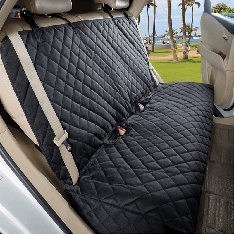 VIEWPETS Bench Car Seat Cover Protector - Waterproof, Heavy-Duty and Nonslip Pet Car Seat Cover for Dogs with Universal Size Fits for Cars, Trucks & SUVs Vehicles & Parts > Vehicle Parts & Accessories > Motor Vehicle Parts > Motor Vehicle Seating VIEWPETS BLACK  