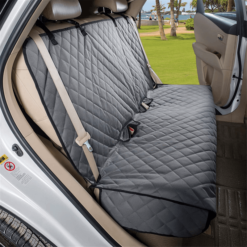 VIEWPETS Bench Car Seat Cover Protector - Waterproof, Heavy-Duty and Nonslip Pet Car Seat Cover for Dogs with Universal Size Fits for Cars, Trucks & SUVs Vehicles & Parts > Vehicle Parts & Accessories > Motor Vehicle Parts > Motor Vehicle Seating VIEWPETS GREY  