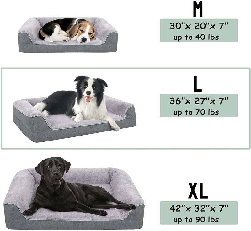 WATANIYA PET Orthopedic Dog Bed - Waterproof Dog Foam Sofa with Removable Washable Cover, Thick Bolster Rim - Couch Dog Bed for Small Medium Large Dogs  Shenzhen lechen times Culture Communication Co., L   