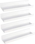 YestBuy 15 inch White Floating Shelves Invisible Wall Mounted 4 Sets, Storage Ledge Shelves, Hanging Wall Shelves Decoration for Bedroom, Living Room, Bathroom, Kitchen, Office (White) Furniture > Shelving > Wall Shelves & Ledges YestBuy White 2 Pack 