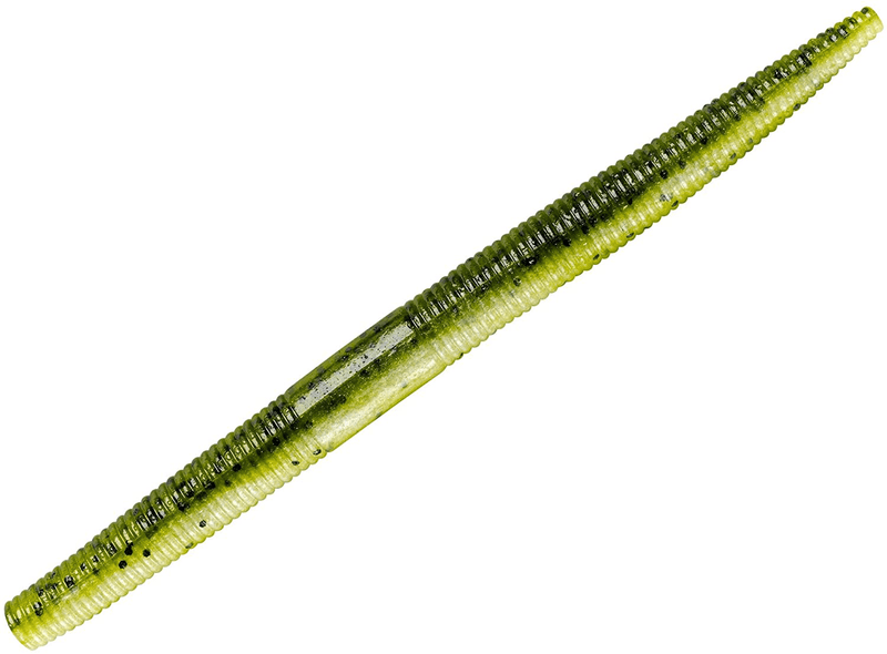 YUM Dinger Classic Worm All-Purpose Soft Plastic Bass Fishing Lure, 8 Count - Great Texas Rigged, Wacky Style, Carolina Rigged, Pitched, Etc. Sporting Goods > Outdoor Recreation > Fishing > Fishing Tackle > Fishing Baits & Lures Yum Lures Watermelon/Pearl Laminate 6" 