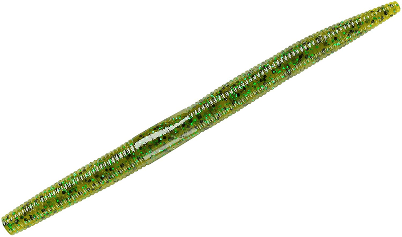 YUM Dinger Classic Worm All-Purpose Soft Plastic Bass Fishing Lure, 8 Count - Great Texas Rigged, Wacky Style, Carolina Rigged, Pitched, Etc. Sporting Goods > Outdoor Recreation > Fishing > Fishing Tackle > Fishing Baits & Lures Yum Lures Pumpkin Pepper/Green Flake 4" 
