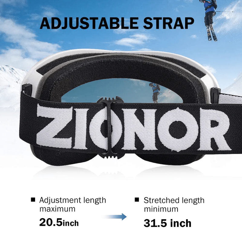ZIONOR Lagopus Ski Goggles - Snowboard Snow Goggles for Men Women Adult Youth Sporting Goods > Outdoor Recreation > Winter Sports & Activities > Skiing & Snowboarding > Ski & Snowboard Goggles ZIONOR   