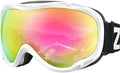 ZIONOR Lagopus Ski Goggles - Snowboard Snow Goggles for Men Women Adult Youth Sporting Goods > Outdoor Recreation > Winter Sports & Activities > Skiing & Snowboarding > Ski & Snowboard Goggles ZIONOR S-vlt 62% White Frame Pink Lens  