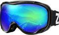 ZIONOR Lagopus Ski Goggles - Snowboard Snow Goggles for Men Women Adult Youth Sporting Goods > Outdoor Recreation > Winter Sports & Activities > Skiing & Snowboarding > Ski & Snowboard Goggles ZIONOR L-vlt 12% Black Frame Mirrored Blue Lens  