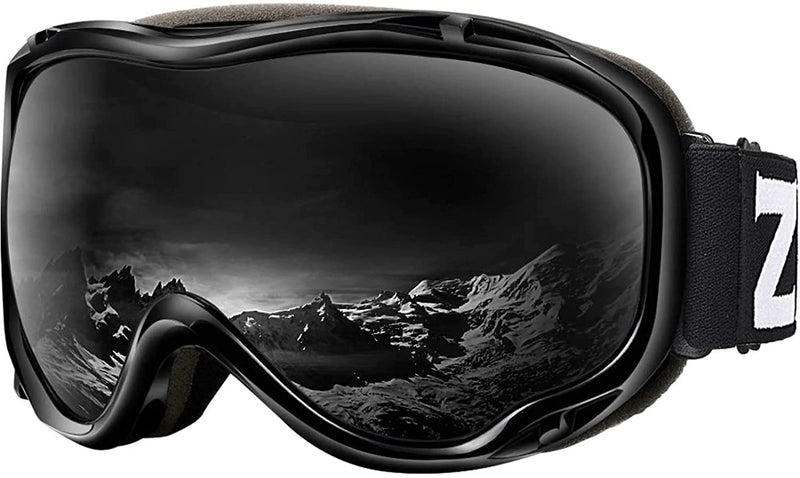 ZIONOR Lagopus Ski Goggles - Snowboard Snow Goggles for Men Women Adult Youth Sporting Goods > Outdoor Recreation > Winter Sports & Activities > Skiing & Snowboarding > Ski & Snowboard Goggles ZIONOR C-vlt 8% Black Frame Black Lens  