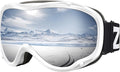 ZIONOR Lagopus Ski Goggles - Snowboard Snow Goggles for Men Women Adult Youth Sporting Goods > Outdoor Recreation > Winter Sports & Activities > Skiing & Snowboarding > Ski & Snowboard Goggles ZIONOR X-vlt 8.6% White Frame Silver Lens  