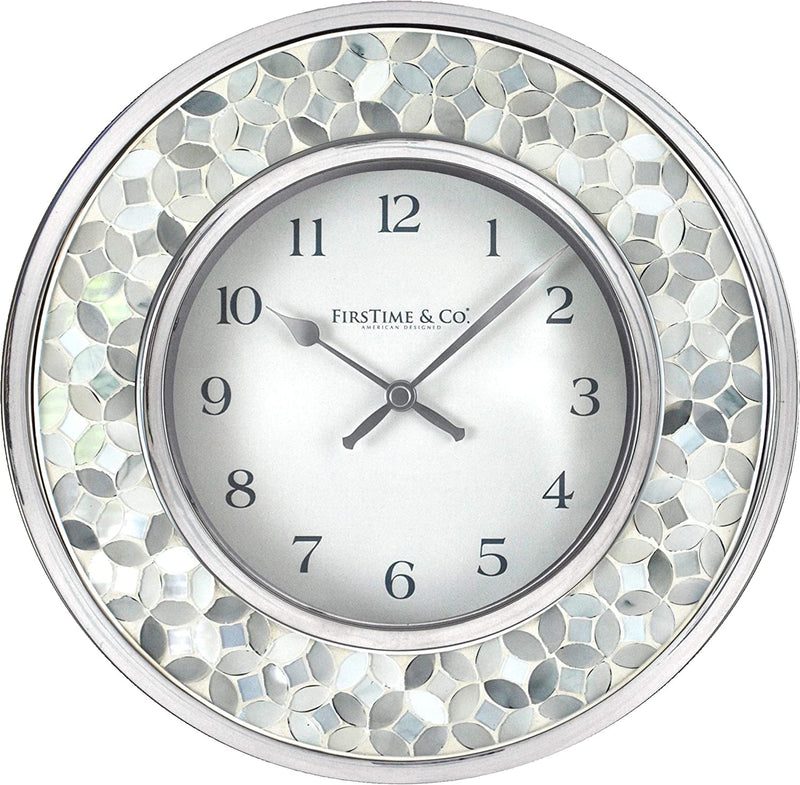 Firstime & Co. Arabesque Mosaic Wall Clock, White, 10.25 X 2 X 10.25, (00242)