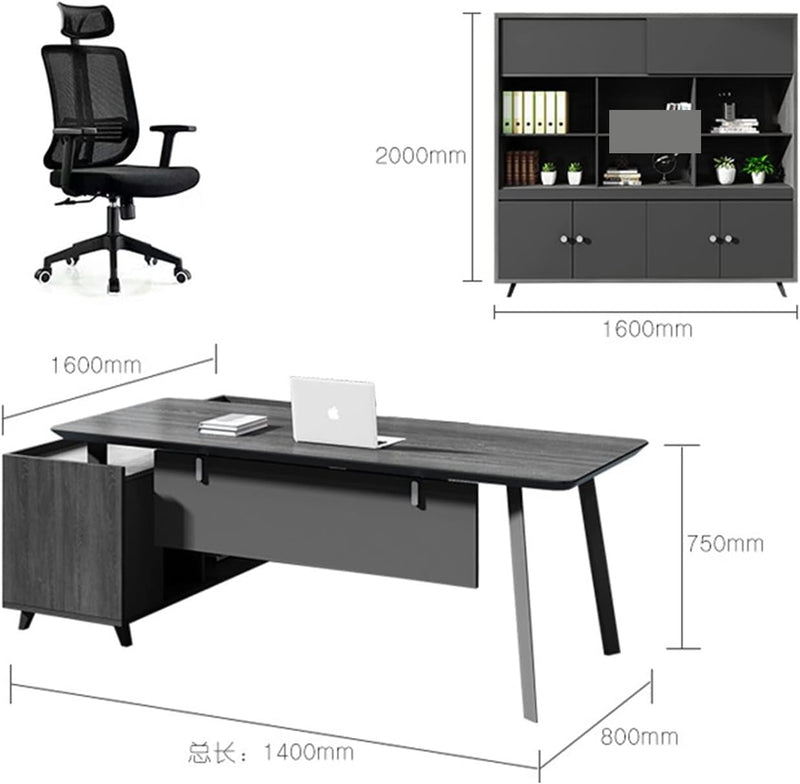 Desk Boss'S Desk Office Furniture Manager'S Desk Supervisor'S Desk President'S Desk Single Desk Chair Combination