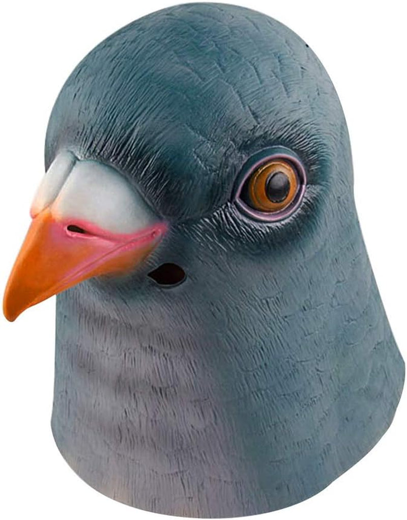 Gmasking Natural Latex Green Pigeon Head Mask for Halloween Christmas Party Costume