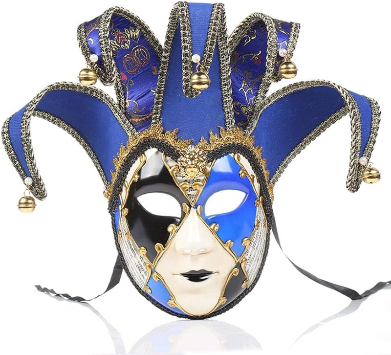 Full Face Venetian Mask Masquerade Mask for Carnival Mardi Gras Cosplay Halloween Party Wall Decoration