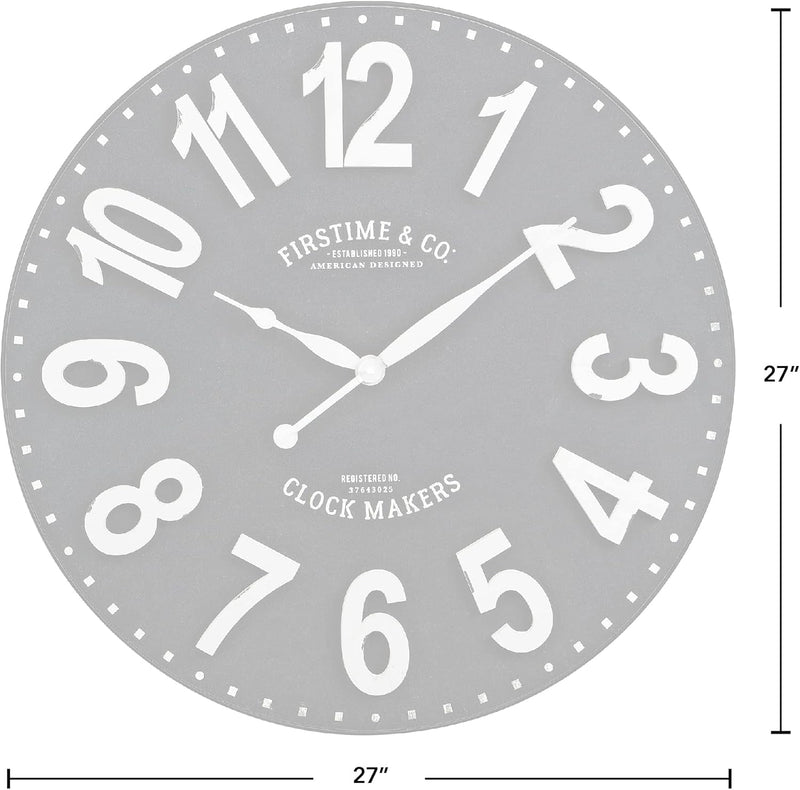 Firstime & Co. 27" Sullivan Wall Clock, Black,10081