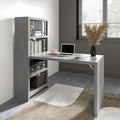 Bush Business Furniture Echo Bookcase Desk, 56W, Charcoal Maple