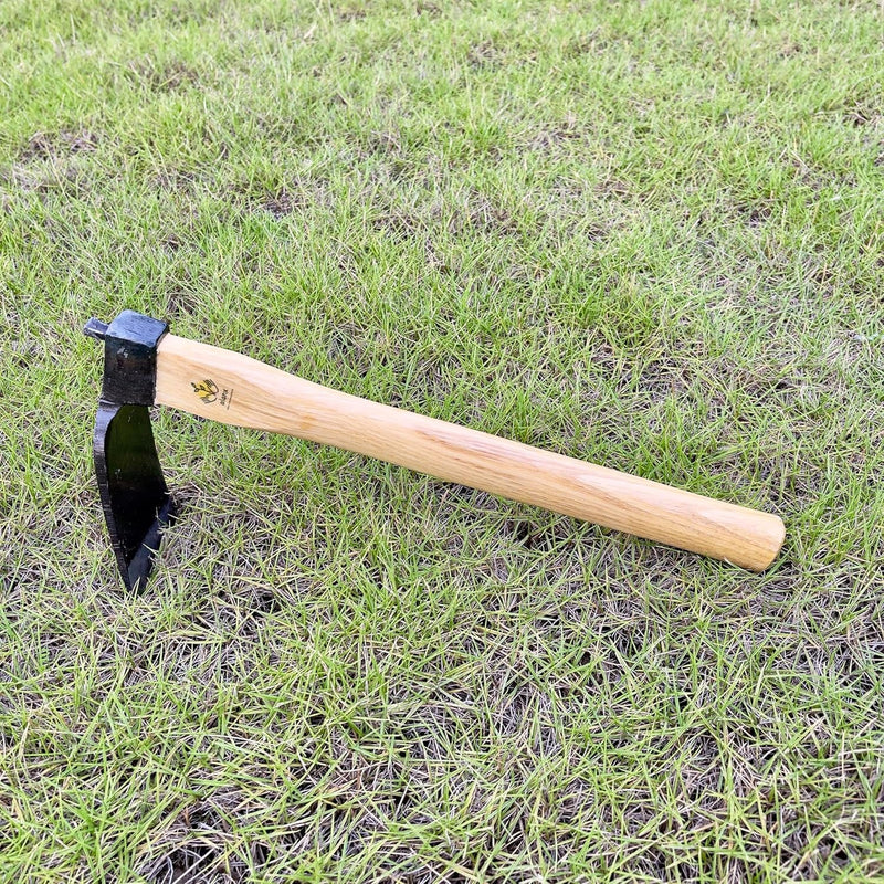 14 Inch Japanese Style Hoe, Heavy Duty Hoe, without Welding, Gardening Tool, Oak Handle, for Digging, Weeding, and Planting