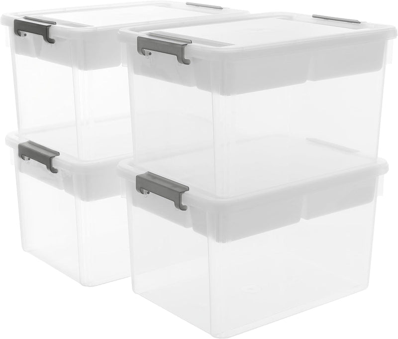 Citylife 17 QT Plastic Storage Box with Removable Tray Craft Organizers and Storage Clear Storage Container for Organizing Bead, Tool, Sewing, Playdoh