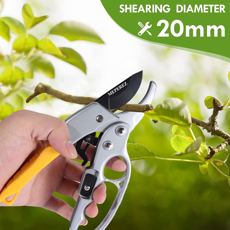 Garden Clippers, Premium Germany Pruners, Work 3 Times Easier, Professional Pruning Shears, Cutting Rose, Flower, Hedge, Stem, Sharp Scissors Gardening Tools, Arthritis Weak Hand Snips