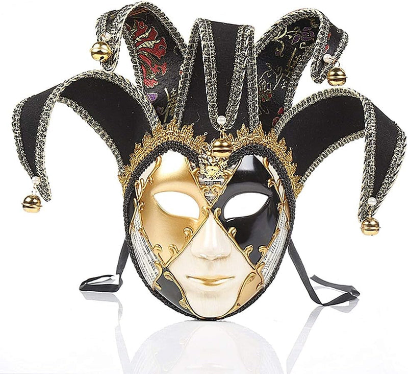 Full Face Venetian Mask Masquerade Mask for Carnival Mardi Gras Cosplay Halloween Party Wall Decoration