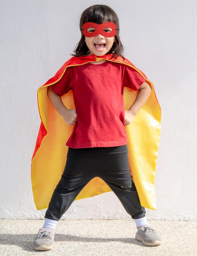 Double-Sided Superhero Capes and Masks for Kids - Perfect for Christmas, Halloween, Cosplay, and Parties