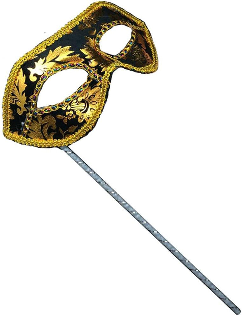 AZYOUNG Men'S Masquerade Christmas Halloween Ball Party Half Face Masks on Stick