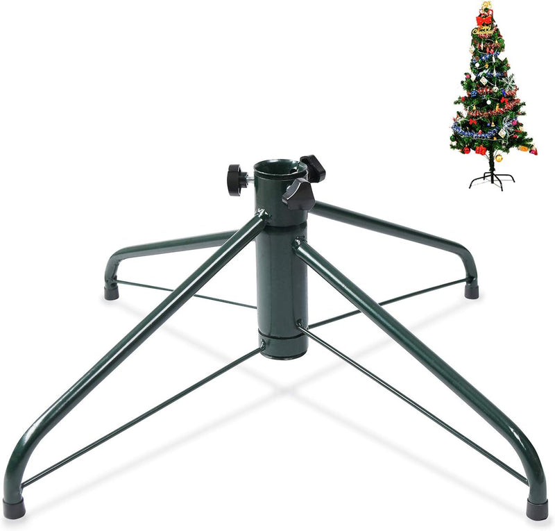 Elfjoy Christmas Tree Stand 19.7 Inches Iron Metal Bracket Rubber Pad with Thumb Screw (50Cm)