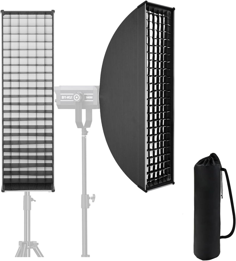 BEIYANG Softbox Lighting Kit, 2X20''X28'' Photography Soft Box with 2 Pcs 85W 6000K E27 LED Socket LED Bulbs, Studio Lights for Photography/Video Recording/Live Streaming