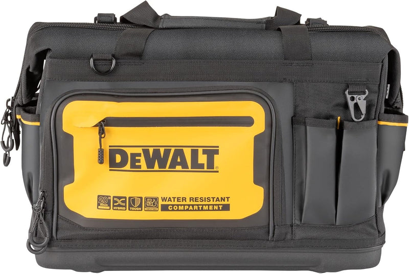 DEWALT Tool Bag, Water Resistant, Hard Bottom, 20-Inch, Professional Tool Tote with Organization (DWST560104)