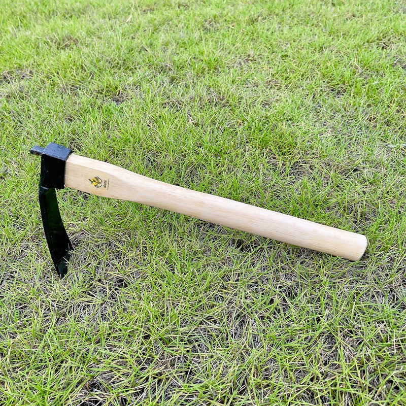 14 Inch Wide Hoe, Heavy Duty Hoe, Japanese Carbon Steel Wide Hoe with Oak Wooden Handle, without Welding, Garden Hoe for Digging, Weeding, and Planting