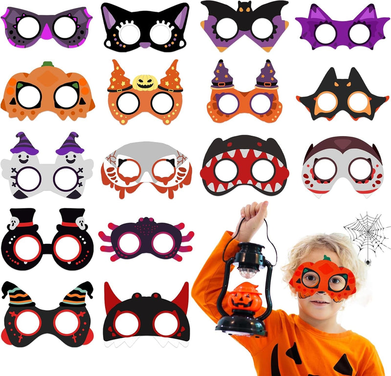 16Pcs Felt Masks for Kids Cosplay Masks Party, Felt Masks to Birthday Party, Kids Masquerade Mask for Boys and Girls