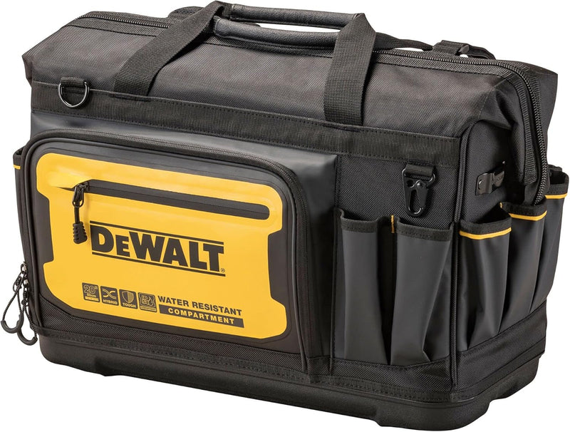 DEWALT Tool Bag, Water Resistant, Hard Bottom, 20-Inch, Professional Tool Tote with Organization (DWST560104)