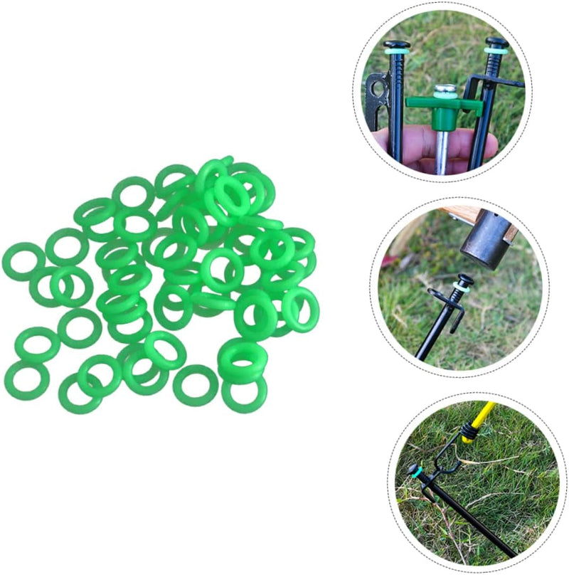 50Pcs Ground Nail Luminous Circle Ctr Ring Tents Accessories Camping Tent Night Vision Luminous Ring Tent Pegs Nail Ring Camping Hammer Tent Nail Ring Accessories D Ring Plastic