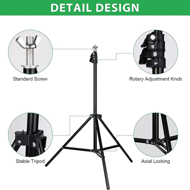 Backdrop Stand Kit 10X6.5Ft Adjustable Photography Photo Studio Background Support System with Carry Bag And,4 Backdrop Clip for Photoshoot,Parties,Wedding,Birthday,Baby Photo Shoot