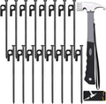 8/16/32 Pack Tent Stakes, 8In Heavy Duty Tent Stakes with Storage Bag, Forged Steel Tent Pegs for Camping(8 Pack 8In Tent Stakes)