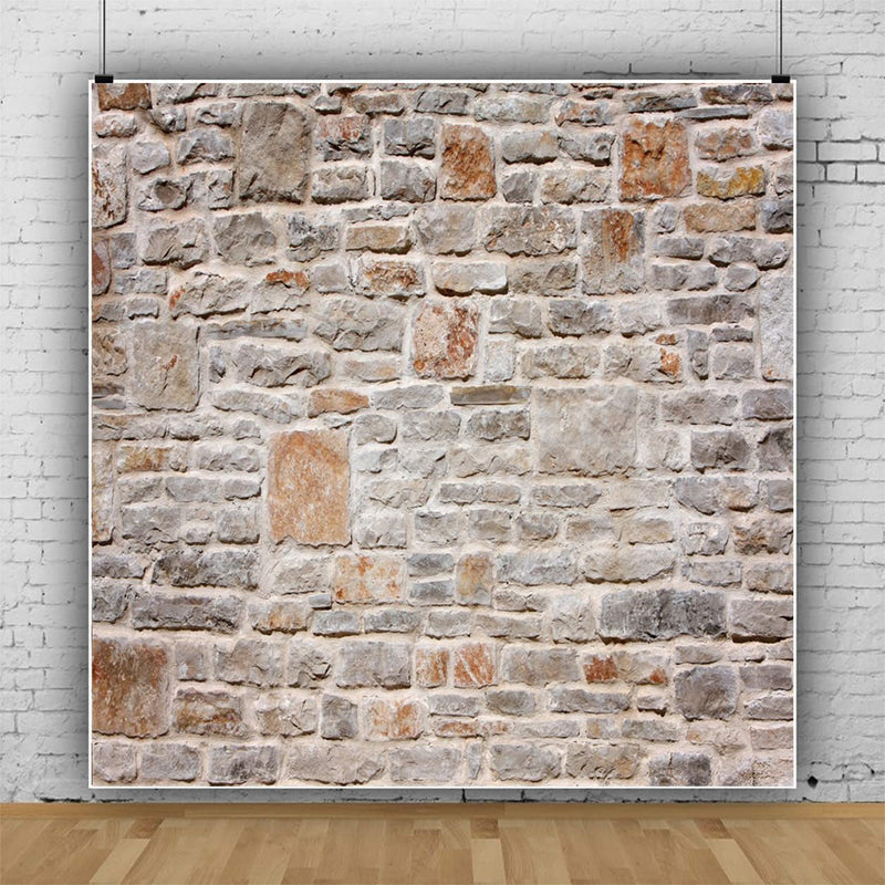 AOFOTO 10X10Ft Artistic Backdrops Photography Background Old Stone Wall Hardwood Floors Toddler Newborn Boy Lovers Kid Adult Girl Portrait Scene Photo Shoot Studio Props Video