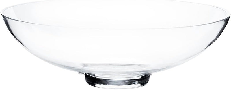 CYS EXCEL Glass Decorative Footed Bowl (H:4.5" D:12") | Fruit Display Bowl | Terrarium Bowl | Compote Vase Kitchen Table Centerpiece | Footed Pedestal Bowl