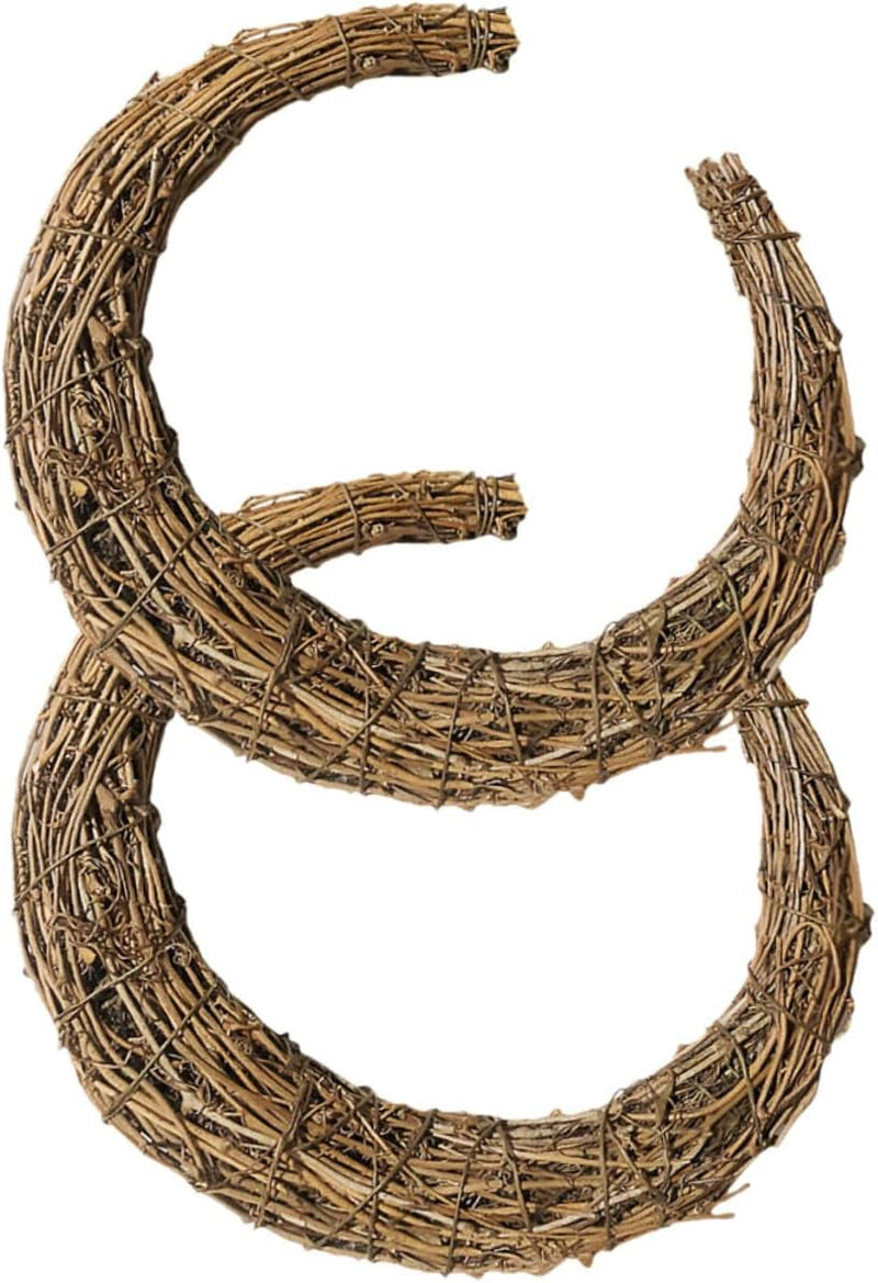 8 Pcs Rattan Garland Natural Rattan DIY Rattan Hoops DIY Flower Wreath Material Wire Wreath Frame DIY Wreath Frame DIY Rattan Wreath Handicrafts Rattan Ring DIY Wreath Accessory