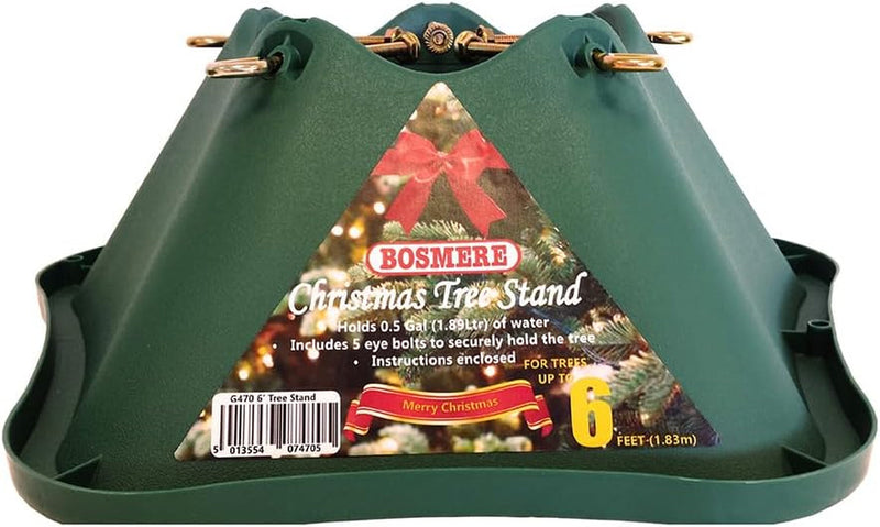 Bosmere Christmas Tree Stand for Trees up to 6 Feet with up to 4.75 Inch Trunk, G470