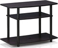 Furinno Turn-S-Tube No Tools 3-Tier Entertainment TV Stands, Espresso/Black