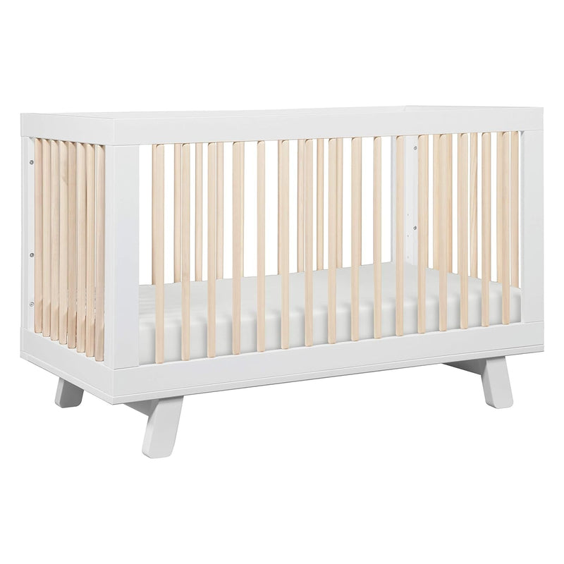 Babyletto Hudson 3-In-1 Convertible Crib with Toddler Bed Conversion Kit in Washed Natural, Greenguard Gold Certified