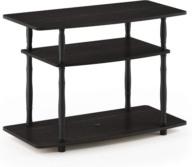 Furinno Turn-S-Tube No Tools 3-Tier Entertainment TV Stands, Espresso/Black