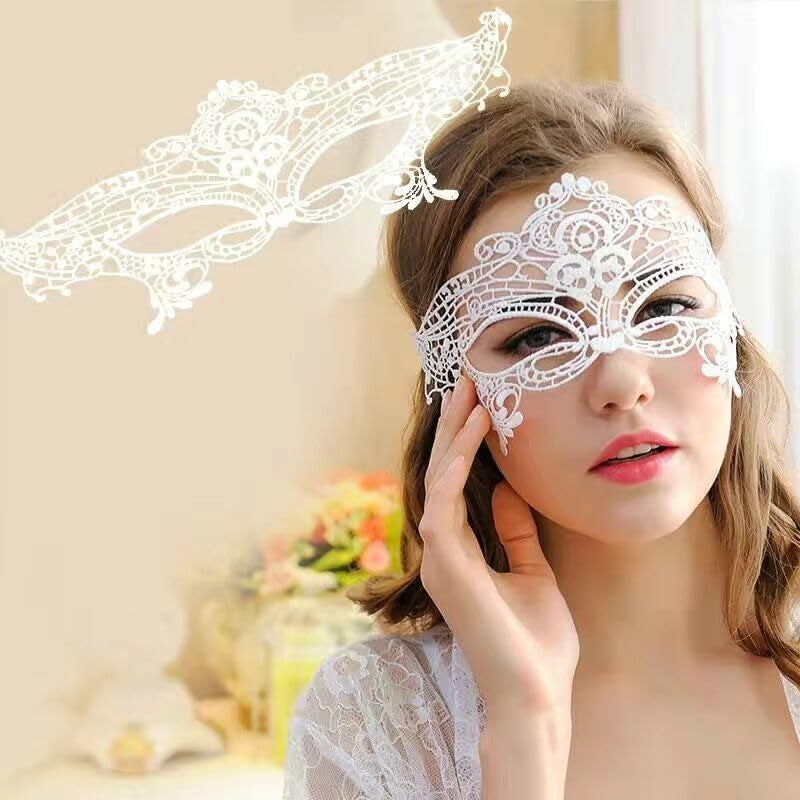 Fun Sexy Ladies Lace Half Face Mask for Couples Halloween Ball Mask for Bar Parties