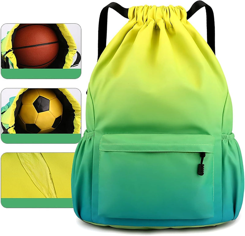 Baseball Equipment Bag Basketball Bag Drawstring Bag Backpack Multifunctional Portable for Basketball Swimming Fitness Sports Travel Vacation Leisure Travel