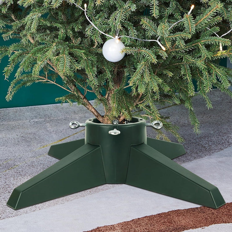 Blissun Christmas Tree Stand, Xmas Tree Base Stand, Christmas Tree Holder for Real Trees, Fits up to 8FT Real and Artificial Trees, Green