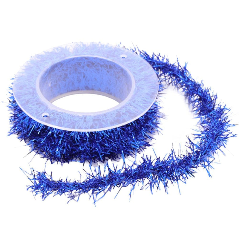 1 Roll 1.5M Christmas Tinsel Garland Soft Flexible Iron Wire Colorful Ribbon Atmosphere Decoration DIY Making Christmas Tree Garland Wedding Party Decoration Holiday Supplies Home & Garden > Decor > Seasonal & Holiday Decorations& Garden > Decor > Seasonal & Holiday Decorations Lohuatrd Royal Blue  