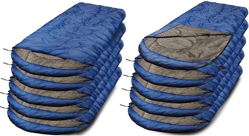 10 Pack of Camping Lightweight Sleeping Bags – 3 Season Warm & Cool Weather – Outdoor Gear, Adults and Kids, Hiking, Waterproof, Compact, Sleep Bag Bulk Wholesale Sporting Goods > Outdoor Recreation > Camping & Hiking > Sleeping Bags Yacht & Smith 10 Pack Royal Blue  