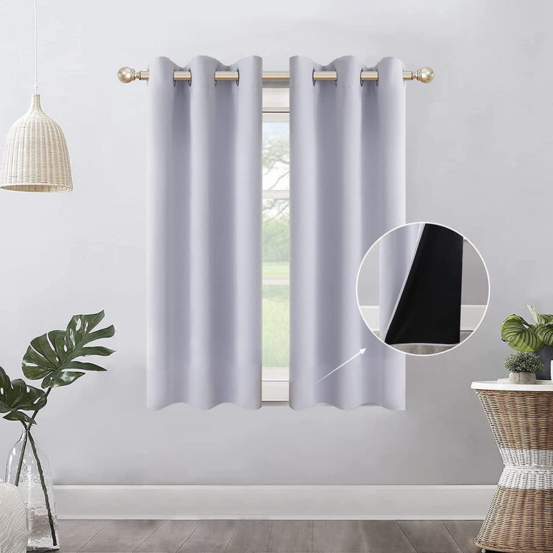 100% Blackout Curtains for Bedroom, 52 X 84 Inch Thermal Insulated Grommets Solid Full Light Blocking Curtains, Window Drapes for Kitchen/Home Decor/Living Room, 2 Panels Set, Bleach White Home & Garden > Decor > Window Treatments > Curtains & Drapes Mecodeco Bleach White 38W*54L 