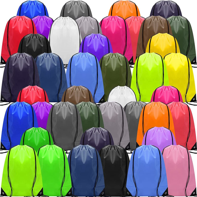 100 Pieces Drawstring Backpack Bulk Sports Drawstring Bags Gym Cinch Bag Polyester Drawstring Bag for Kids Men Women (10 Colors) Home & Garden > Household Supplies > Storage & Organization Shappy 25 Colors  