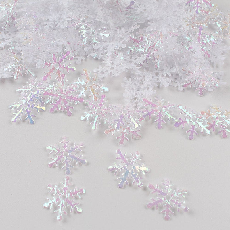 1000Pcs Snowflakes Confetti Decorations, Christmas Winter Snow Party Pack for Wedding Birthday Party Decorations Supplies White Home & Garden > Decor > Seasonal & Holiday Decorations& Garden > Decor > Seasonal & Holiday Decorations Aetomce   