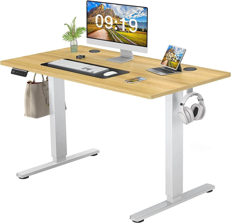 Electric Height Adjustable Standing Desk 40X24 Inches Sit Stand Desk Home Office Desk,Work from Home Desk,Rising Desks for Home Office,Black