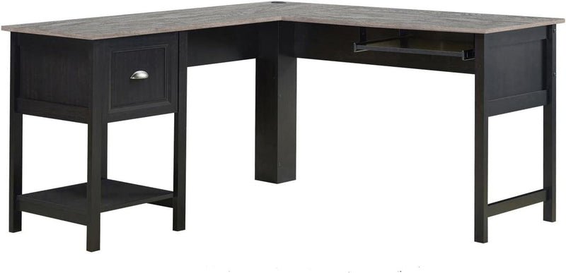 Ansel 1-Drawer Transitional Wood Writing Desk in Espresso
